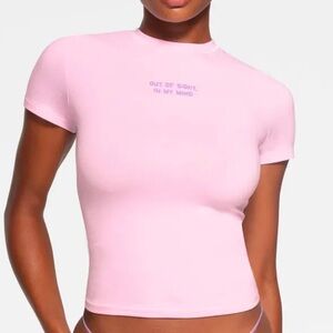 SKIMS Cotton Jersey Valentine‘s Day Short Sleeve Shirt